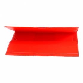 Carpeta liderpapel gomas plastico folio solapas color rojo