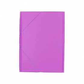 Carpeta liderpapel gomas plastico folio solapas color lila