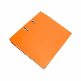 Archivador de palanca liderpapel a4 documenta forrado pvc con rado lomo 75mmnaranja compresor metalico