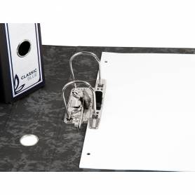 Archivador de palanca liderpapel carton forrado folio jaspeado negro con caja classic blue