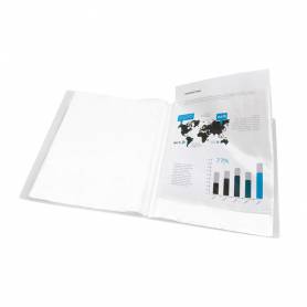 Carpeta liderpapel escaparate 47044 20 fundas polipropileno din a4 transparente translucido