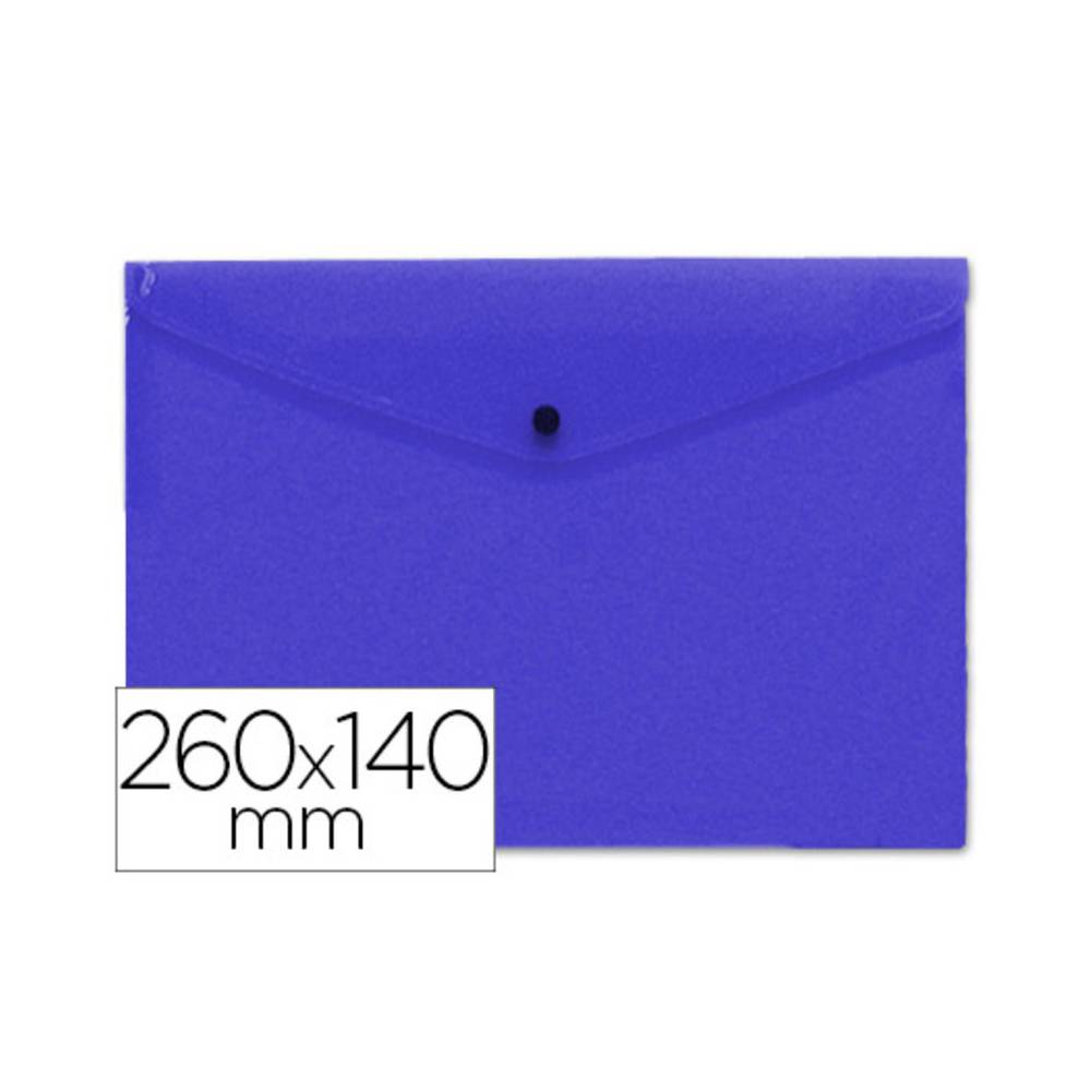 Carpeta liderpapel dossier broche polipropileno tamaño sobre americano 260x140 mm azul translucido