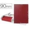 Carpeta proyectos liderpapel folio lomo 90mm carton gofrado roja - PJ95