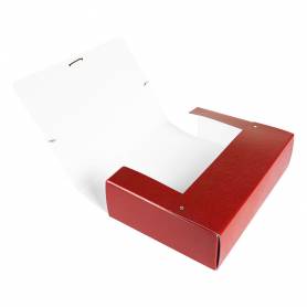 Carpeta proyectos liderpapel folio lomo 90mm carton gofrado roja