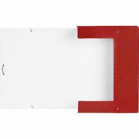 Carpeta proyectos liderpapel folio lomo 90mm carton gofrado roja