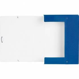 Carpeta proyectos liderpapel folio lomo 90mm carton gofrado azul