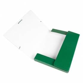 Carpeta proyectos liderpapel folio lomo 30mm carton gofrado verde