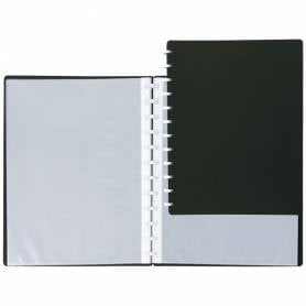 Carpeta liderpapel din a4 con 20 fundas intercambiables color negro