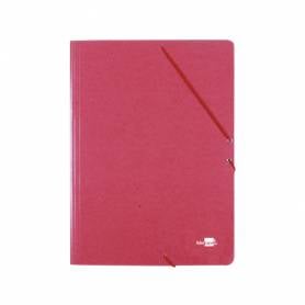 Carpeta liderpapel gomas a3 3 solapas carton prespan roja