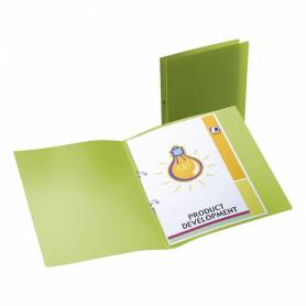 Carpeta liderpapel 2 anillas redondas mini 15 mm 49073 polipropileno din a4 verde translucido