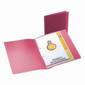 Carpeta liderpapel 2 anillas redondas mini 15 mm 49070 polipropileno din a4 rojo translucido