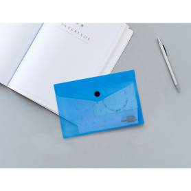 Carpeta liderpapel dossier broche 44222 polipropileno din a7 azul translucido