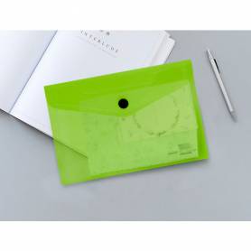 Carpeta liderpapel dossier broche 44233 polipropileno din a6 verde translucido