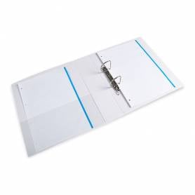 Carpeta canguro 2 anillas mixtas 55mm liderpapel a4 plastico blanca