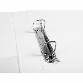 Carpeta canguro 2 anillas mixtas 25mm liderpapel a4 plastico blanca