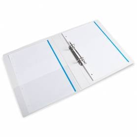 Carpeta canguro 2 anillas mixtas 25mm liderpapel a4 plastico blanca