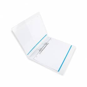 Carpeta canguro 2 anillas mixtas 16mm liderpapel a4 plastico blanca