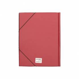 Carpeta liderpapel gomas folio solapas plastico burdeos