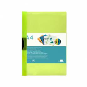 Carpeta liderpapel dossier pinza lateral 45303 polipropileno din a4 verde cla30 hojas pinza deslizante