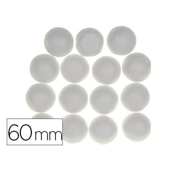 Bolas de porexpan color blanco 60 mm bolsa de 4 unidades