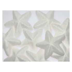 Estrellas de porexpan color blanco 50 mm bolsas de 9 unidades
