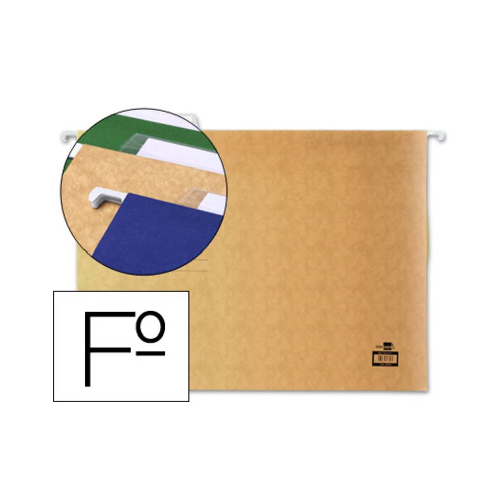 Carpeta colgante liderpapel folio kraft