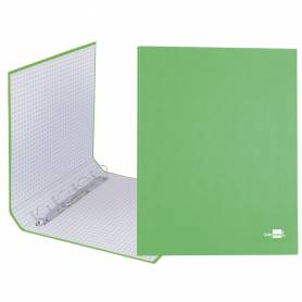 Carpeta de 4 anillas 25mm mixtas liderpapel folio cartonforrado paper coat verde frosty