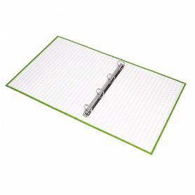 Carpeta de 4 anillas 25mm mixtas liderpapel folio cartonforrado paper coat verde frosty