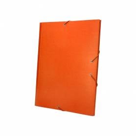 Carpeta clasificadora liderpapel 12 departamentos folio prolongado carton forrado naranja