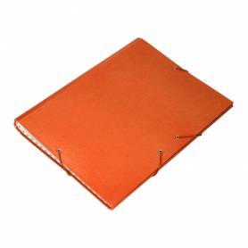 Carpeta clasificadora liderpapel 12 departamentos folio prolongado carton forrado naranja