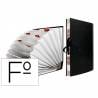 Carpeta fuelle liderpapel folio carton forrado negra - FU02