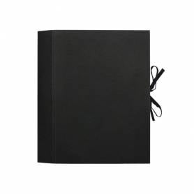 Carpeta fuelle liderpapel folio carton forrado negra