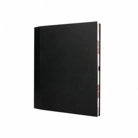 Carpeta fuelle liderpapel folio carton forrado negra