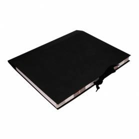 Carpeta fuelle liderpapel folio carton forrado negra