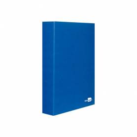 Carpeta de 4 anillas 40mm mixtas liderpapel folio carton forrado paper coat azul