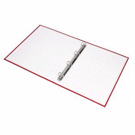 Carpeta de 4 anillas 40mm mixtas liderpapel folio carton forrado paper coat roja