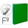 Carpeta de 2 anillas 40mm mixtas liderpapel folio carton forrado paper coat compresor plastico verde - CH10