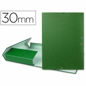 Carpeta proyectos liderpapel folio lomo 30mm carton forrado verde