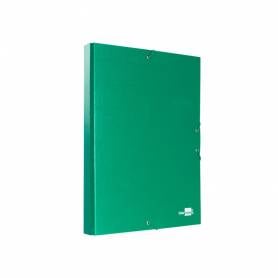 Carpeta proyectos liderpapel folio lomo 30mm carton forrado verde