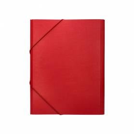 Carpeta clasificadora liderpapel 12 departamentos folio prolongado carton forrado roja