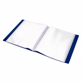 Carpeta liderpapel personaliza 37732 40 fundas canguro polipropileno din a4 azul portada y lomo personalizable
