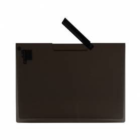 Carpeta liderpapel dossier pinza lateral 35485 polipropileno din a4 negra 30 hojas pinza giratoria