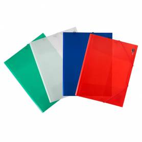 Carpeta liderpapel gomas solapas 34963 polipropileno din a4 verde translucido