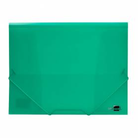 Carpeta liderpapel gomas solapas 34963 polipropileno din a4 verde translucido