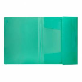 Carpeta liderpapel gomas solapas 34963 polipropileno din a4 verde translucido