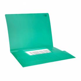 Carpeta liderpapel gomas solapas 34963 polipropileno din a4 verde translucido