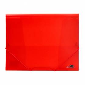 Carpeta liderpapel gomas solapas 34960 polipropileno din a4 rojo translucido