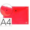 Carpeta liderpapel dossier broche 34040 polipropileno din a4 roja transparente 50 hojas - DS13