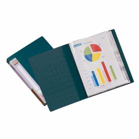 Carpeta liderpapel personaliza 31723 40 fundas polipropileno din a4 verde lomo personalizable