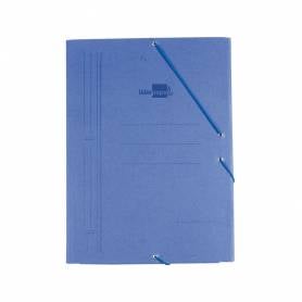 Carpeta liderpapel gomas a3 3 solapas carton prespan azul